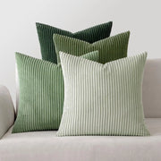 Set di 4 cuscini per divano in tessuto bosco verde fluo 45 x 45 cm