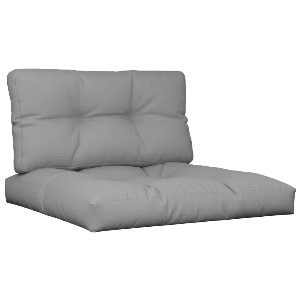 Cuscini per Pallet 2 pz Grigi in Tessuto 360690