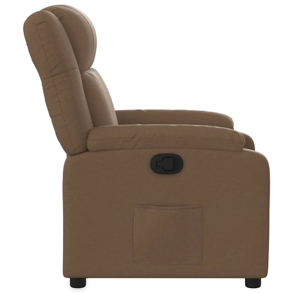 Poltrona Reclinabile in Tessuto Marrone 373540
