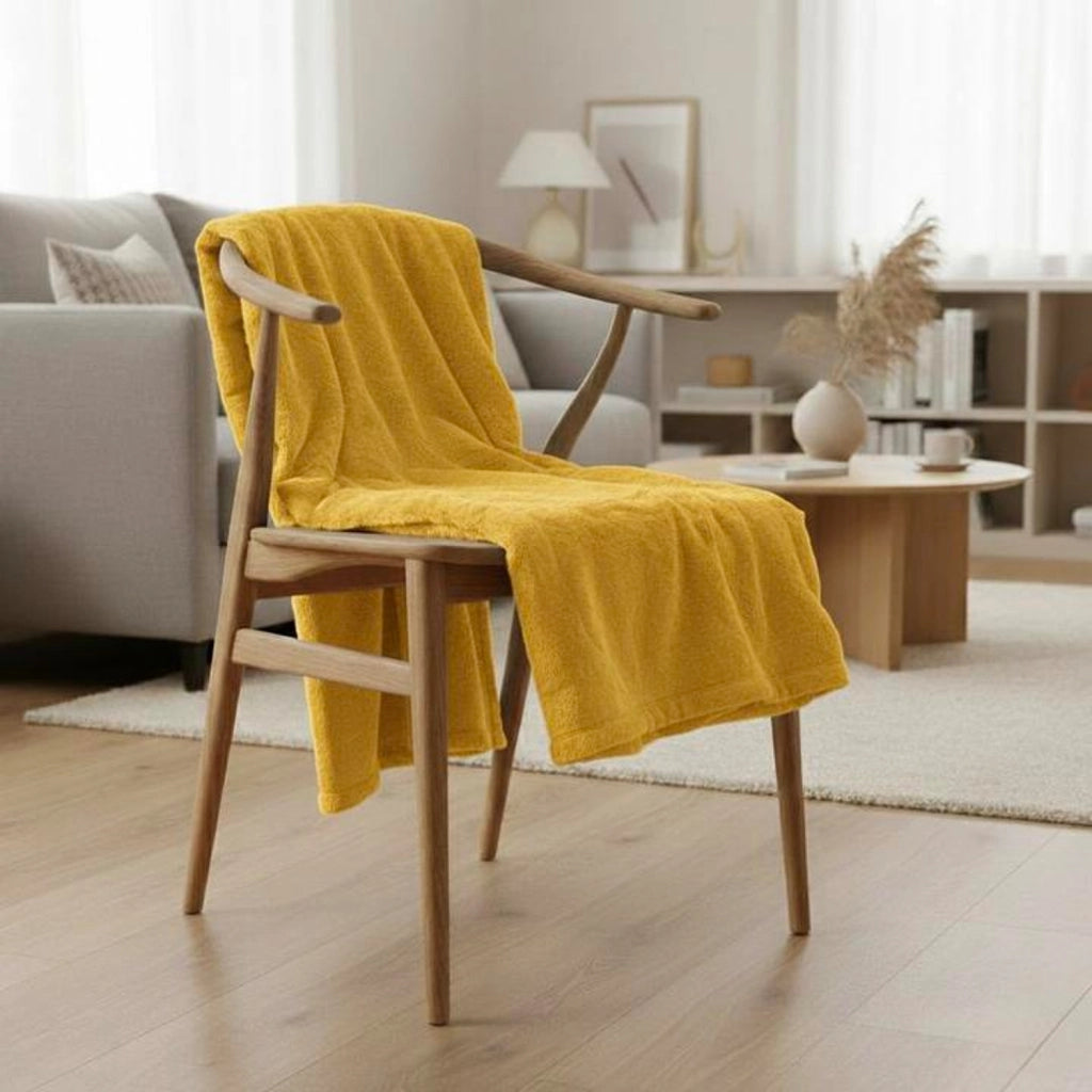 Coperta a quadri gialla 130x170cm MINNOR