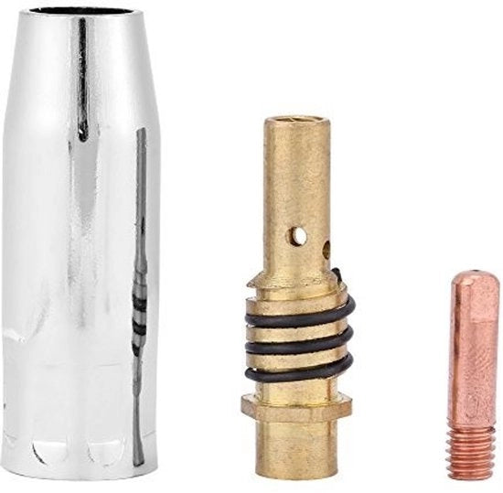 Set di accessori per laser 11 pezzi - Contattatori/nozzoli - Alloggiamento - Adatto per 15AK Bruciatori - Materiale di alta qualità/Metallo/Coppo - Utilizzo duraturo - Strumento per la lavorazione laser