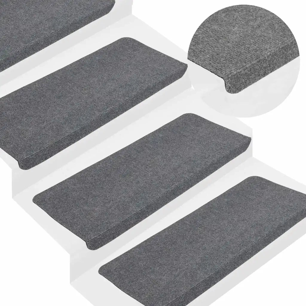 Tappetini Autoadesivi per Scale 30 pz Grigi 65x24,5x3,5 cm 3365913