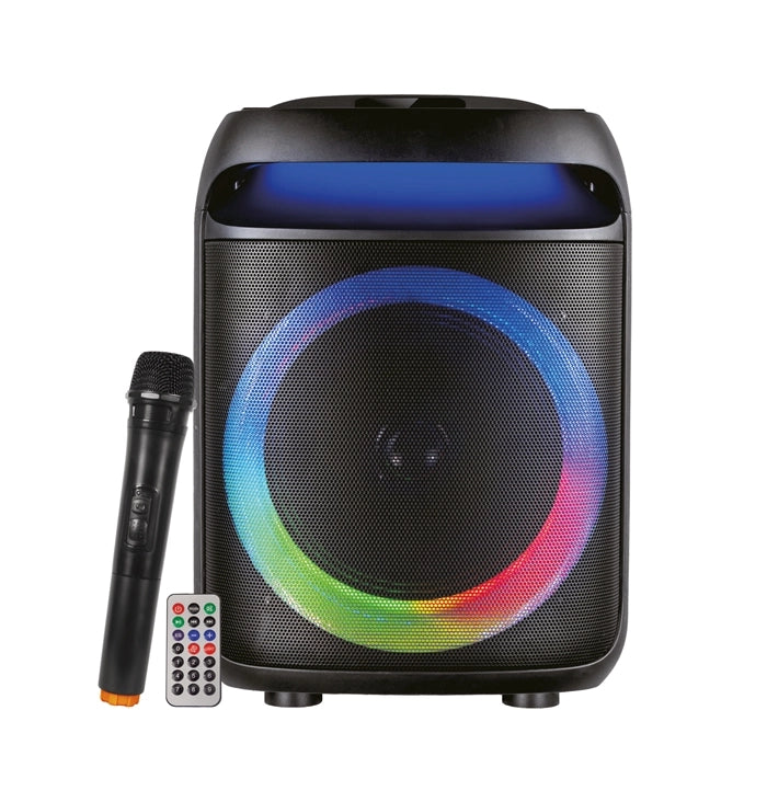 CASSA AUDIO DIFFUSORE AMPLIFICATO SONETRA CON RADIOMICROFONO - WOOFER 8"