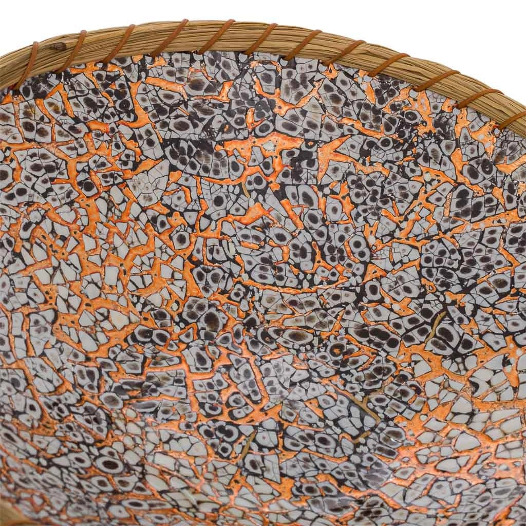 Ciotola in ceramica marrone 31,5x31,5x8h