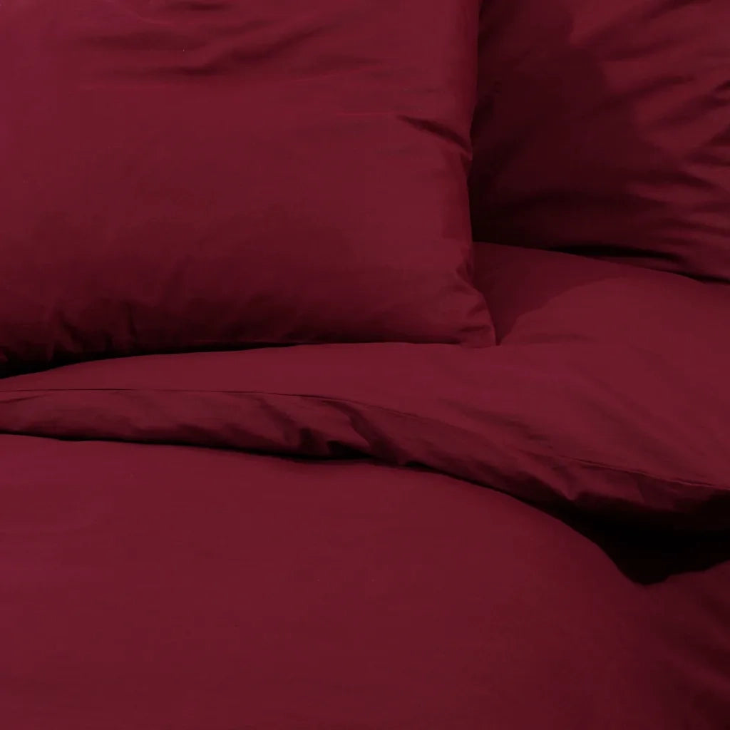 Set Copripiumino Bordeaux 135x200 cm in Microfibra Leggera 136037
