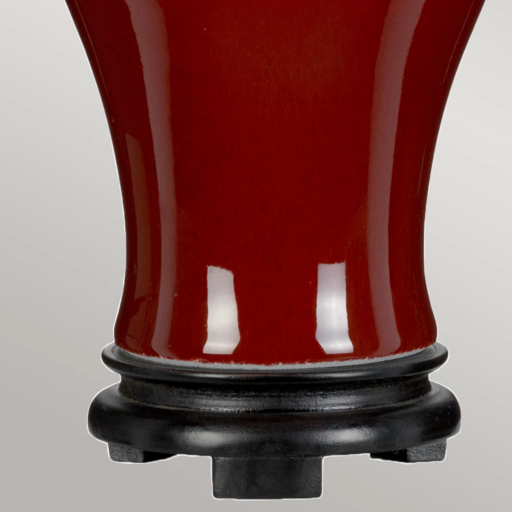 Lampada da tavolo in ceramica rossa Oxblood E27 60W