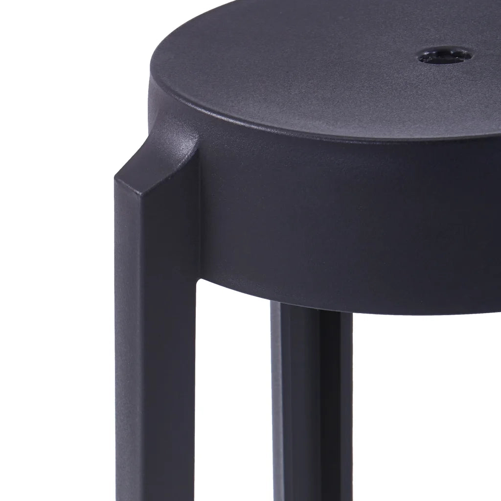 Sgabelli Impilabili 4 pz Neri in Plastica 247278