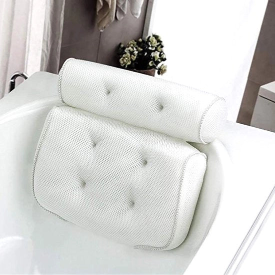 Bagnetto di Lusso con Supporto per Testa, Collo e Schiena - 1 Pezzo - Bianco
