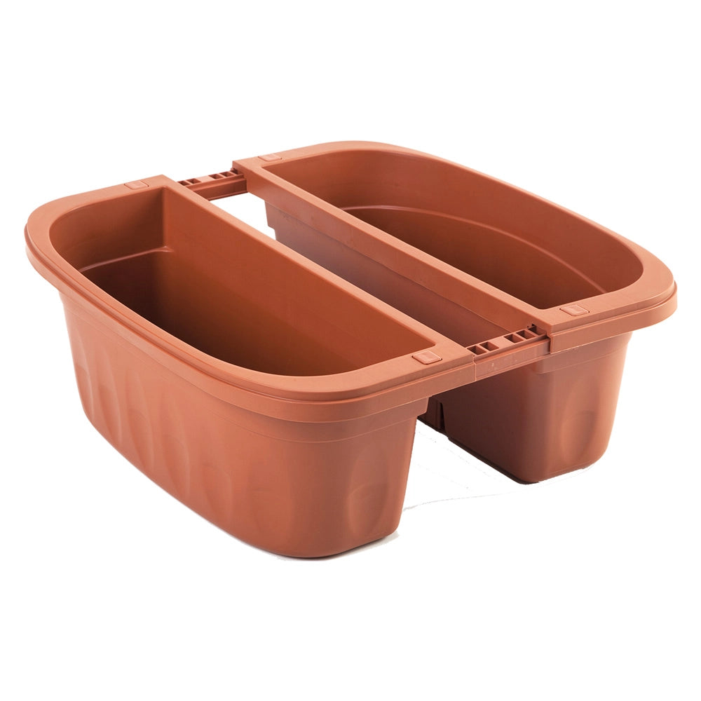 1cf balconetta doppia 'klunia' cm 40 x 19,8 x 18,5 lt.7 terracotta cod:ferx.6125200nlm