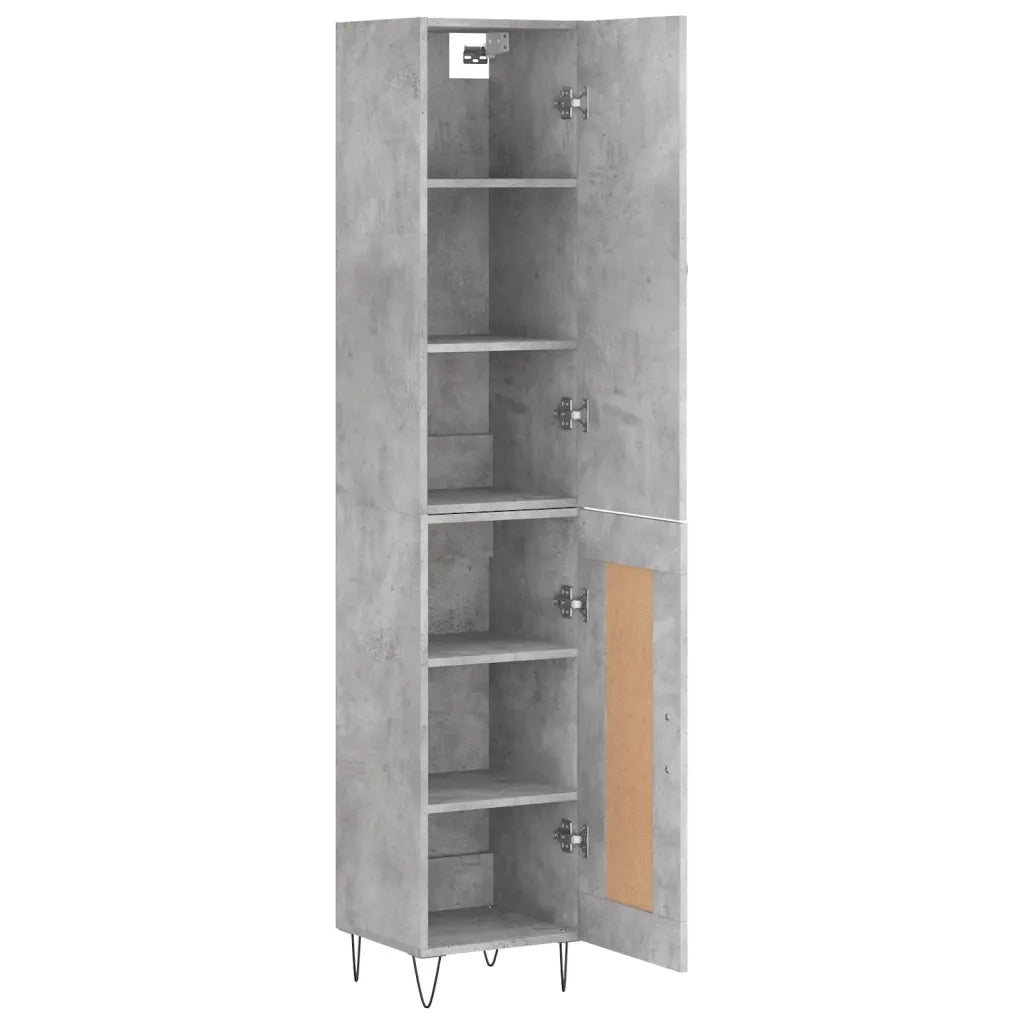 Credenza Grigio Cemento 34,5x34x180 cm in Legno Multistrato 3199141