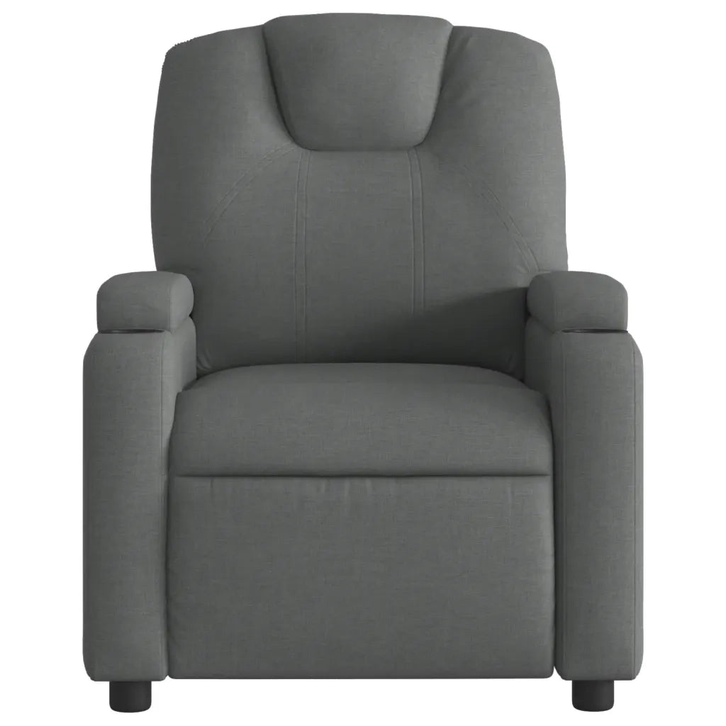 Poltrona reclinabile in tessuto grigio scuro 3205509