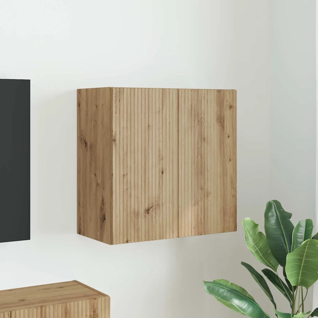 Mobile TV da parete-Mobile TV a Muro-Credenza TV Rovere artigianale 59,5 x 31 x 60 cm