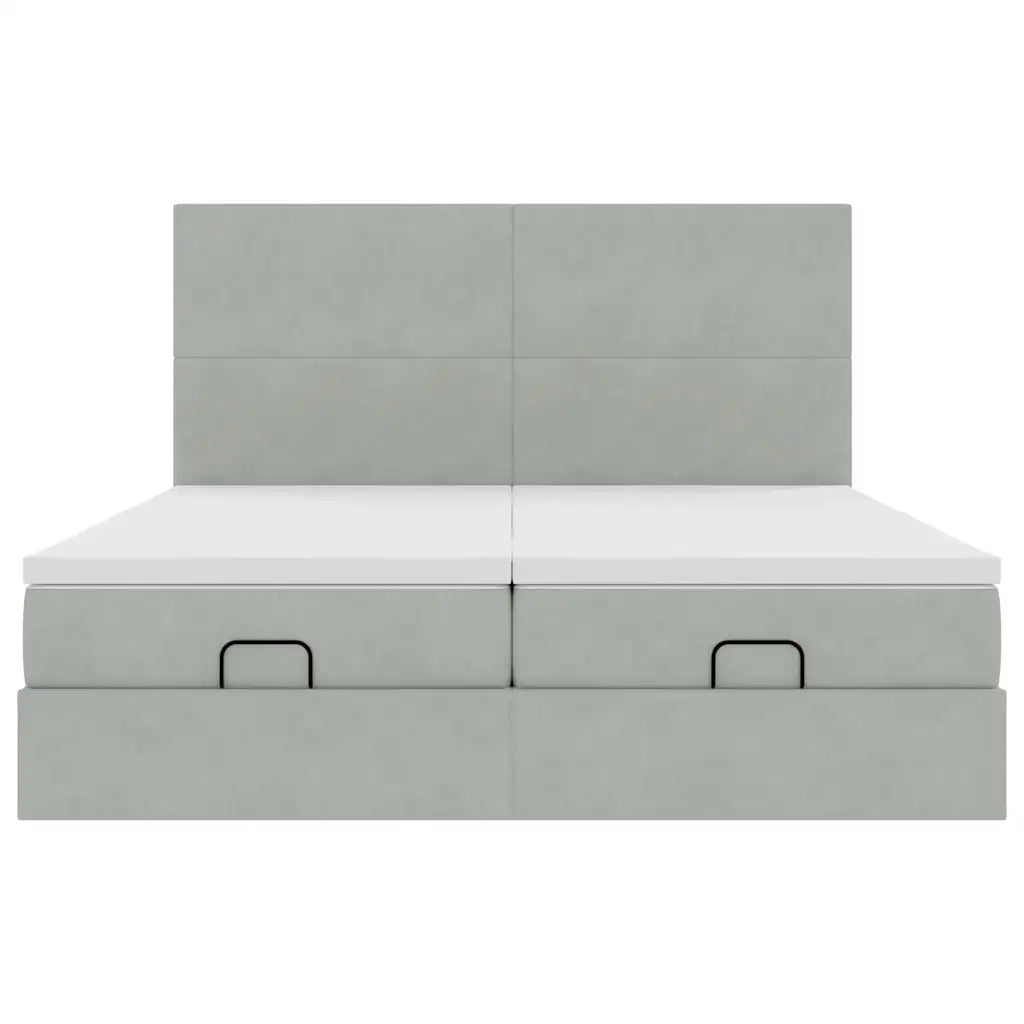 Struttura Letto Pouf con Materassi 180x200 cm Velluto 3314603
