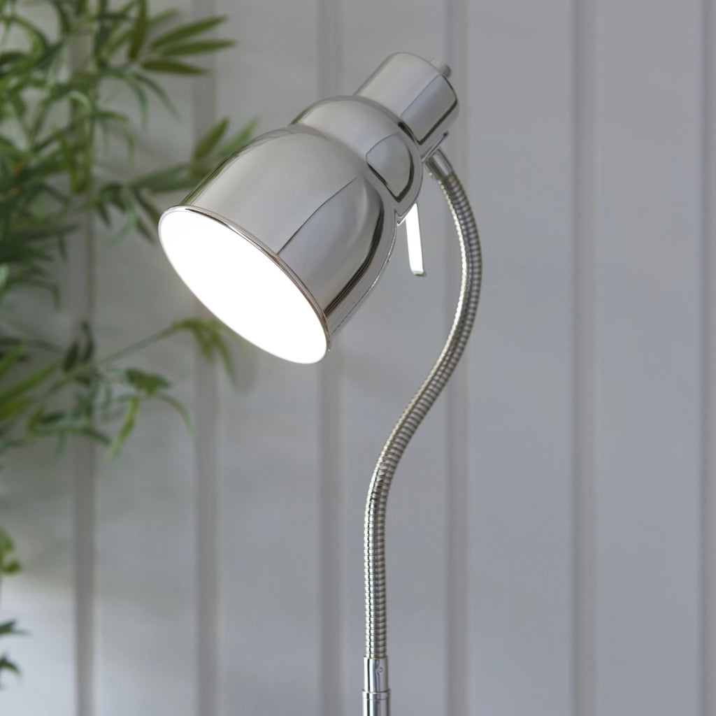 Lampada da terra nichel flessibile GU10 Endon Classic Flexi