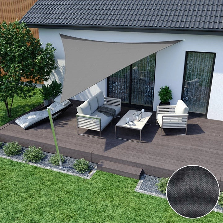 AIO FACTORY 3x3x3m Tenda a vela impermeabile da giardino grigia