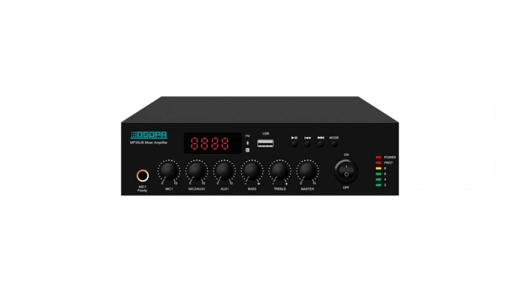 Amplificatore Mini Mixer Digitale 60W Lettore USB  Radio FM  Blutooth