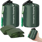 Kit di coperte impermeabili per emergenza da 2 pezzi per campeggio e escursioni