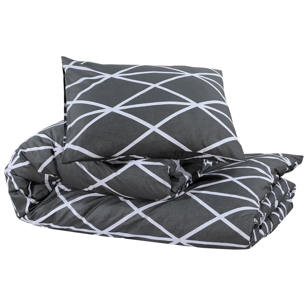 Set Copripiumino Grigio 260x240 cm in Cotone 136052