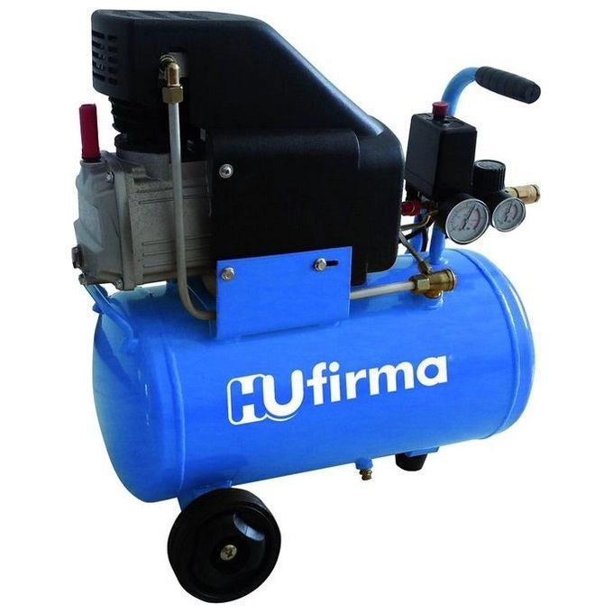 HU-FIRMA HUCAF-24 Compressore aria 230V 1 cilindro diretto 24 L 8 bar 100 L-min colore Nero