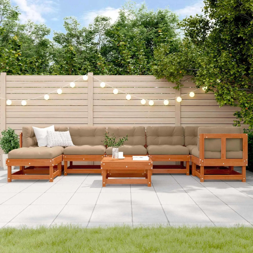 Set Lounge da Giardino ARAKIL 8 pcs Marrone Cerato 3418064