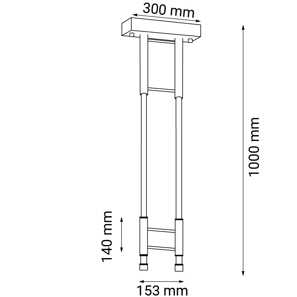 Lampada sospesa moderna LED 32W 4000K nera Dohar ALHA