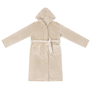 Accappatoio con Cappuccio Beige m Flanella CFW6363955