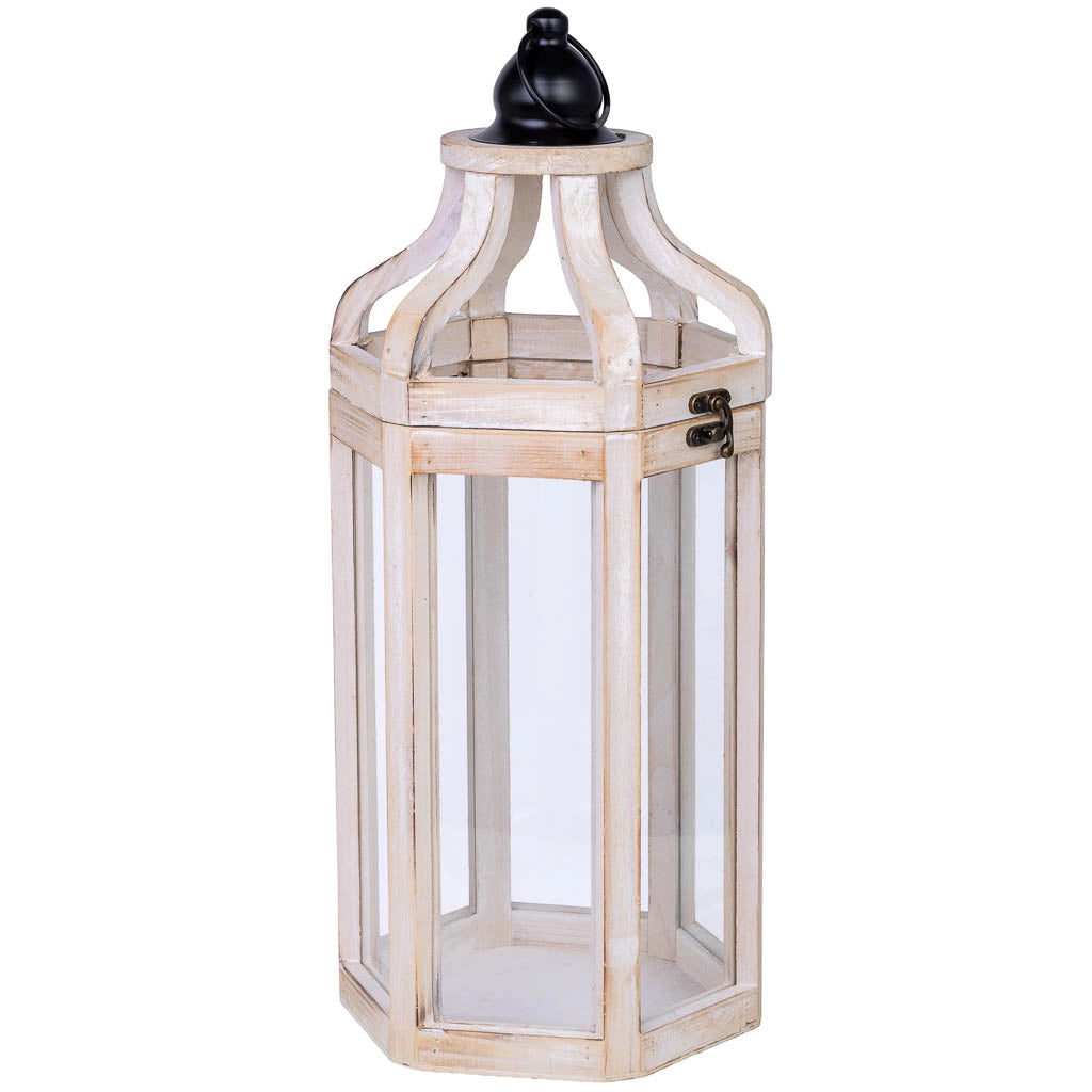 Lanterna in legno 21x19x51h cm