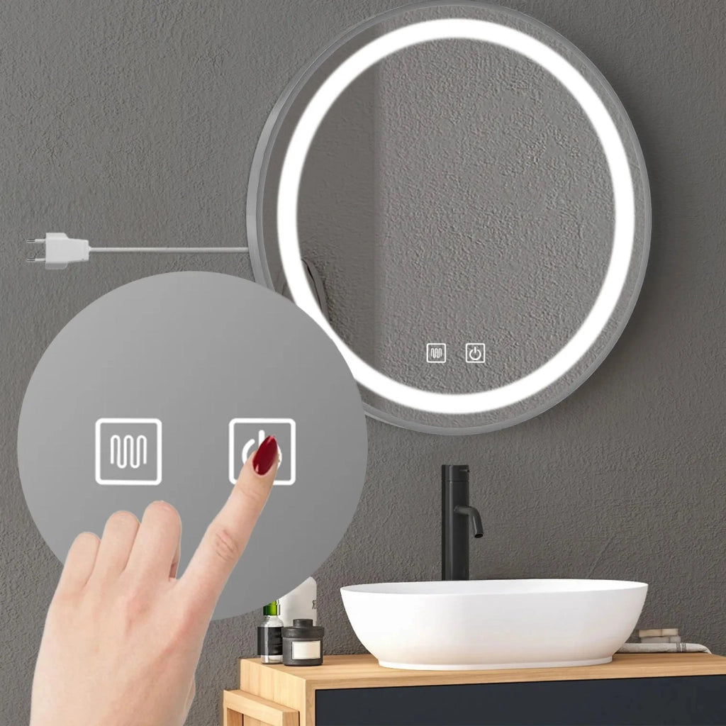 Specchio Led 60cm Mmj Brush Silver