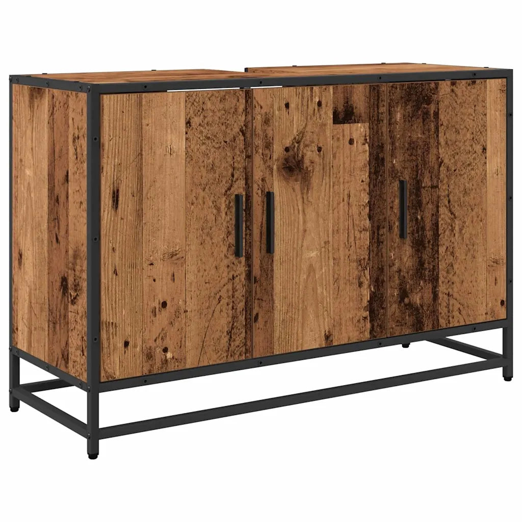 Mobile da Bagno Legno vecchio 90 x 33 x 60 cm Legno multistrato 883617