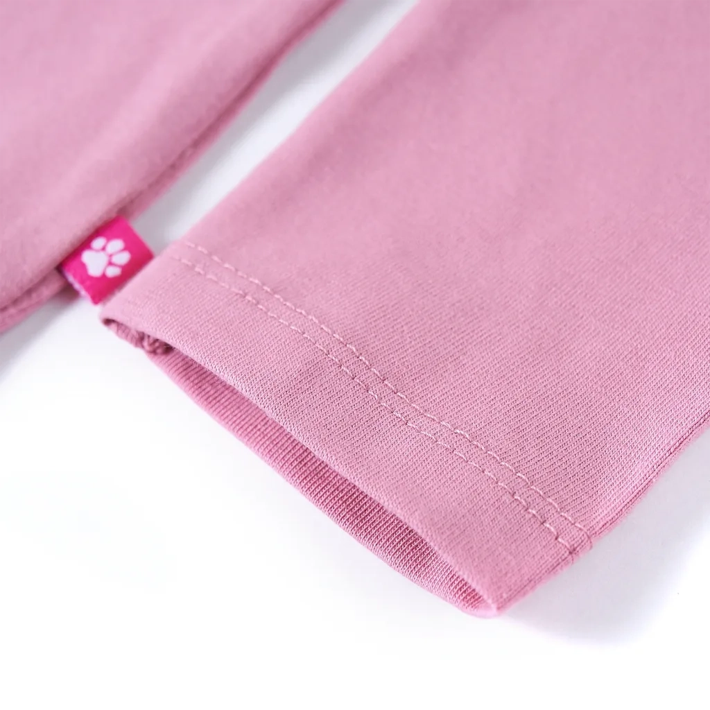 Maglietta per Bambini Maniche Lunghe Rosa Bruciato 104