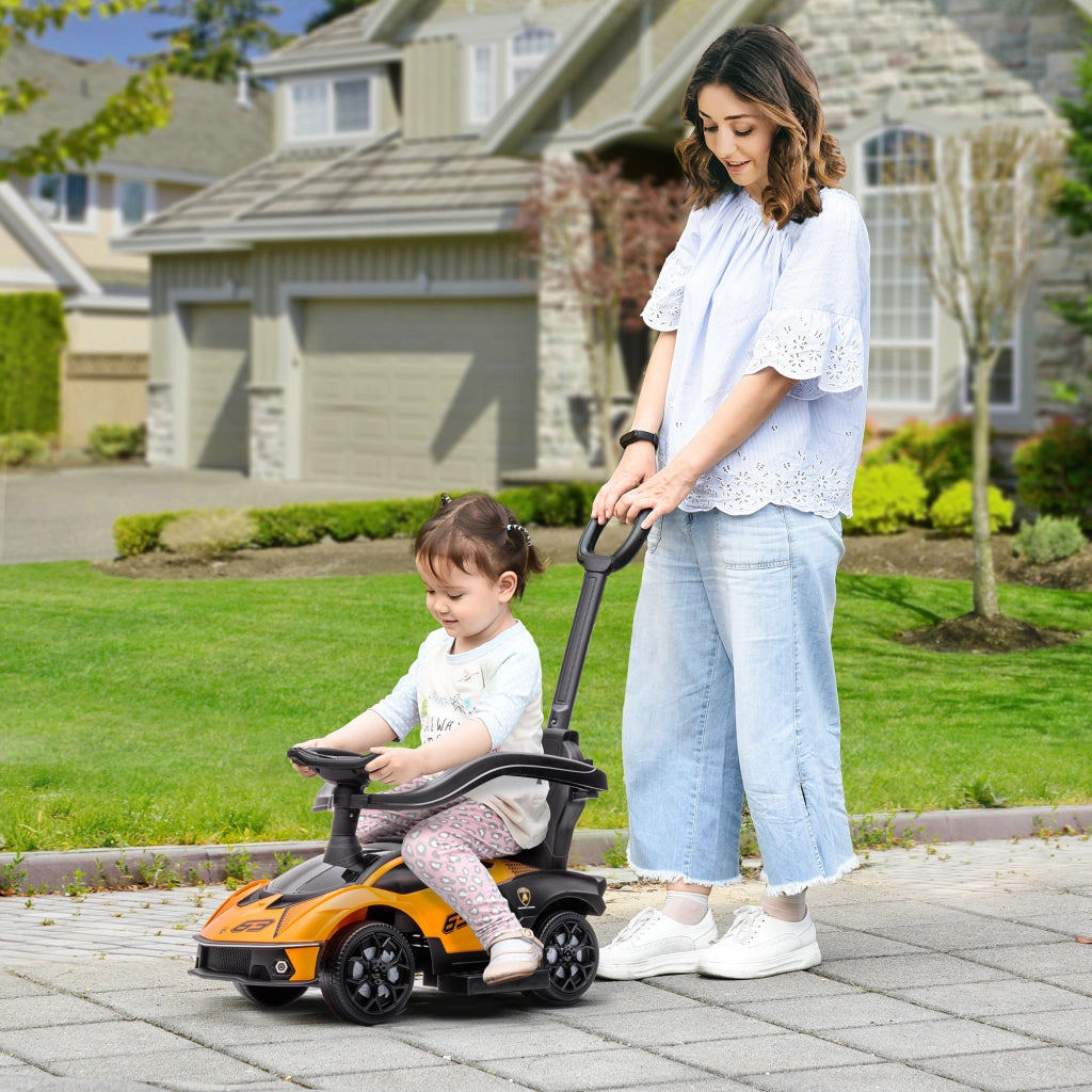 Coche Correpasillos per Bambini 12-36 Mesi ¨C Minimal ¨C Arancione e Nero