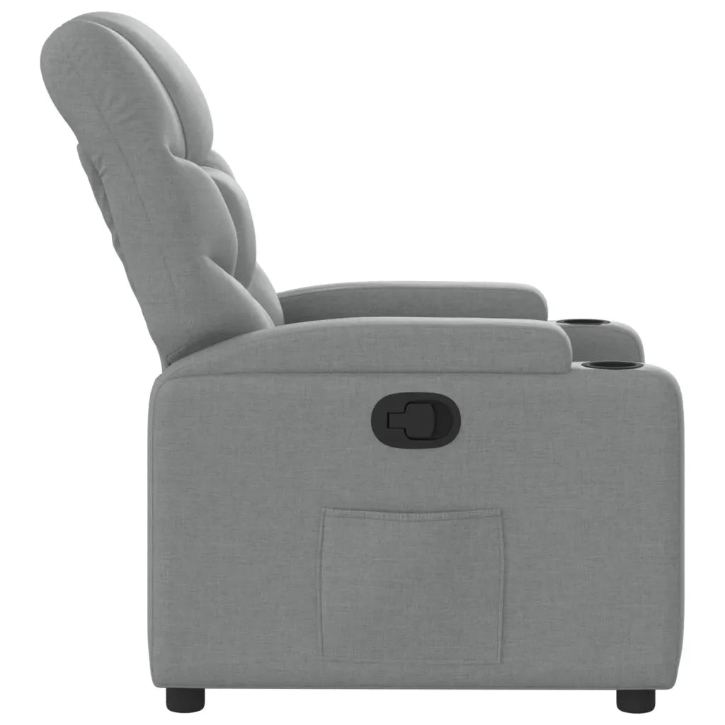 Poltrona reclinabile in tessuto grigio chiaro 3205608