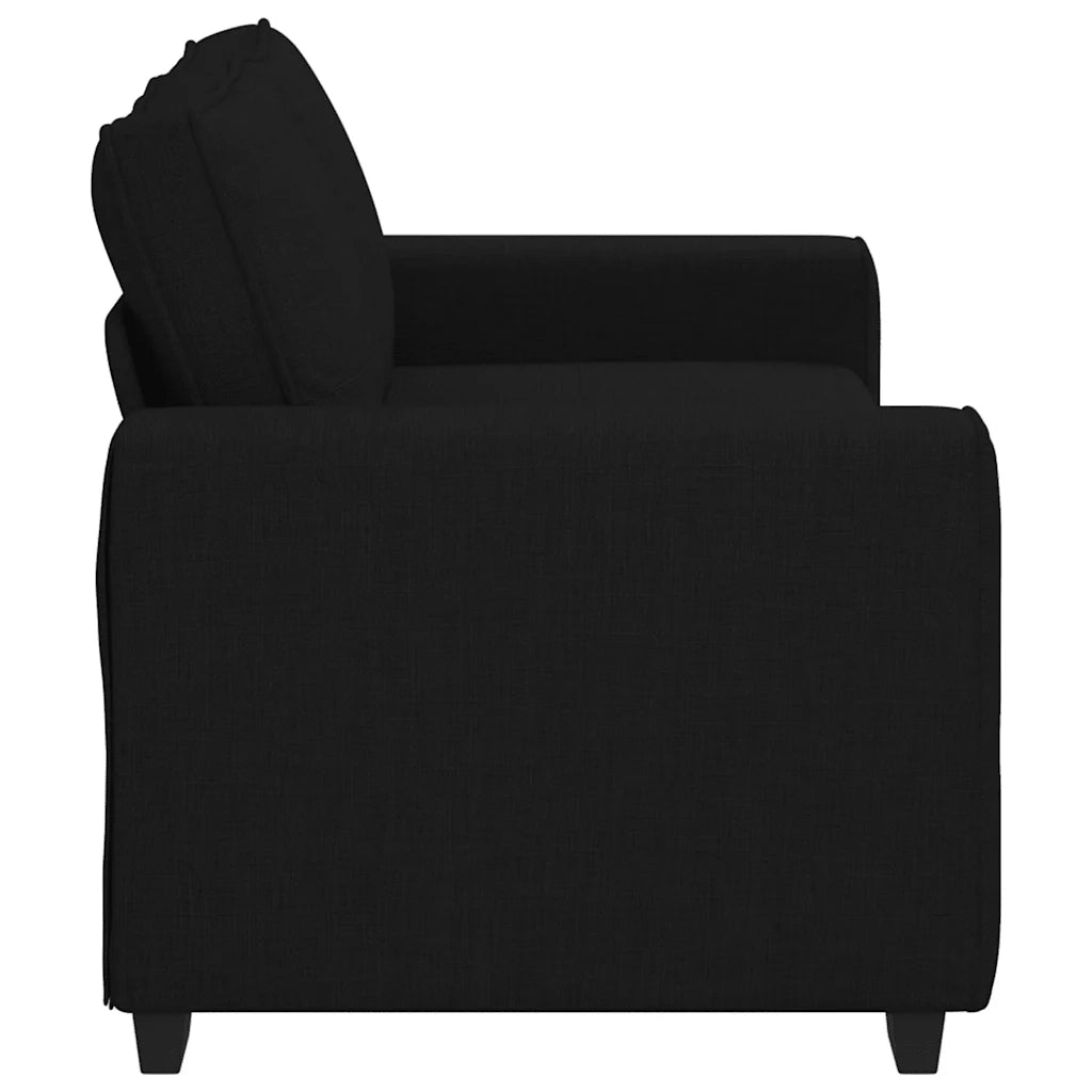 Divano a 2 Posti-Sofa 2 Posti Nero 120 cm in Tessuto 471838