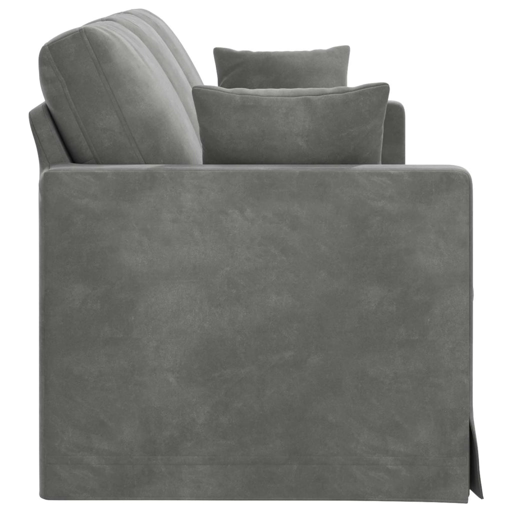 Divano Grigio scuro 198 x 78 x 80 cm Velluto 42024432