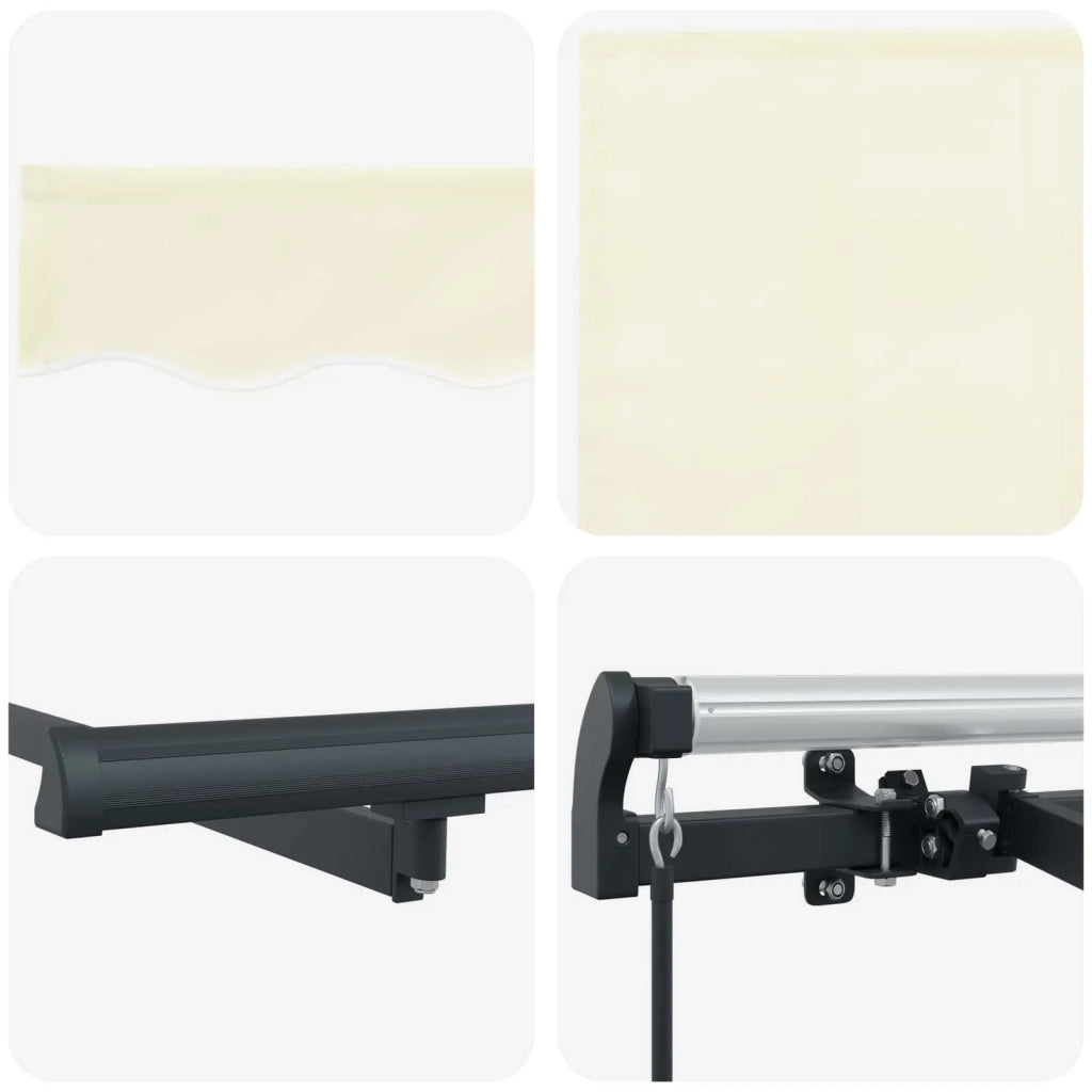Tenda Retrattile Crema 250 x 200 cm Tessuto 3329358