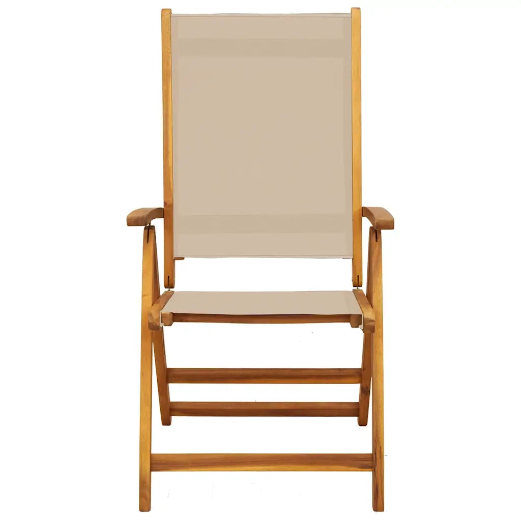 Sedie da Giardino Pieghevoli 6 pz Massello d'Acacia e Textilene 3279245