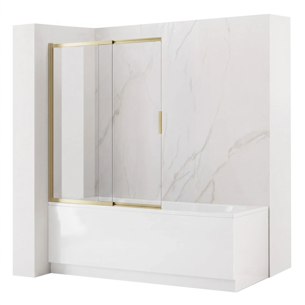 Paravento Vasca Scorrevole Rea Dario Brush Gold 120