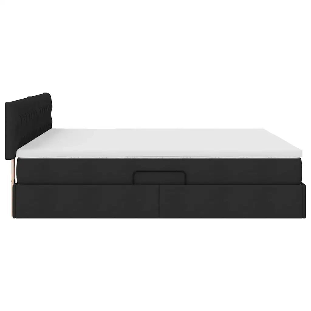 Letto con contenitore e materasso Nero 160 x 200 cm 3370583