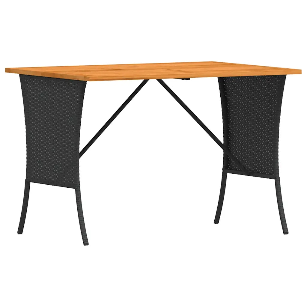 Set Divani da Giardino 3 pz con Cuscini in Polyrattan Nero