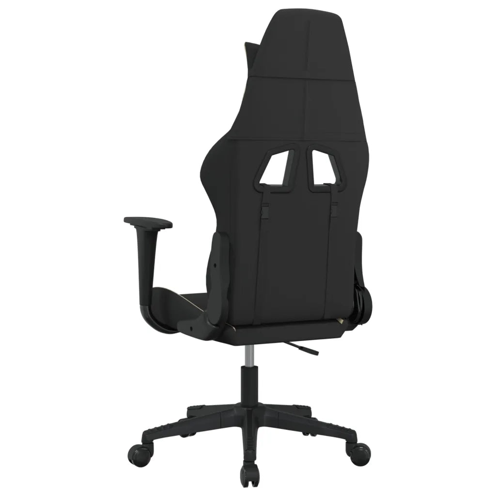 Sedia da Gaming Nero e Crema in Tessuto 3143733