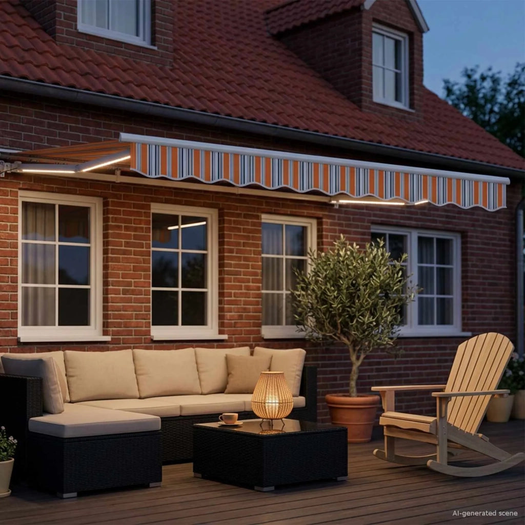 Cornice per Tenda Manuale con LED 3 x 2,5 m 3420582