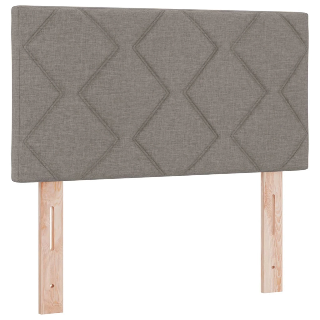 Letto con Box Spring, Materasso e LED Tortora 90 x 200 cm 3451865