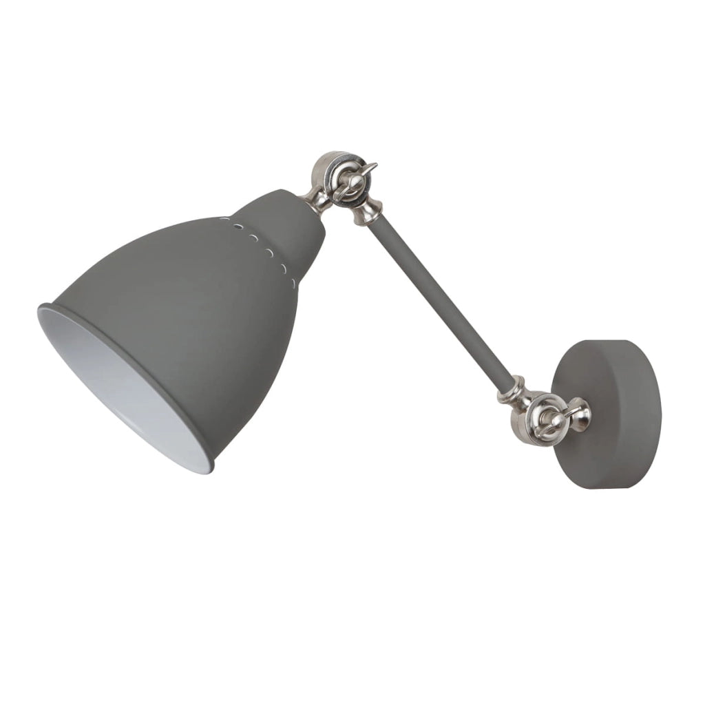 Applique Italux Sonny industriale grigia cromata E27