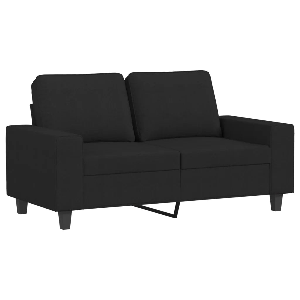 Divano a 2 Posti-Sofa 2 Posti Nero 120 cm in Tessuto 121268