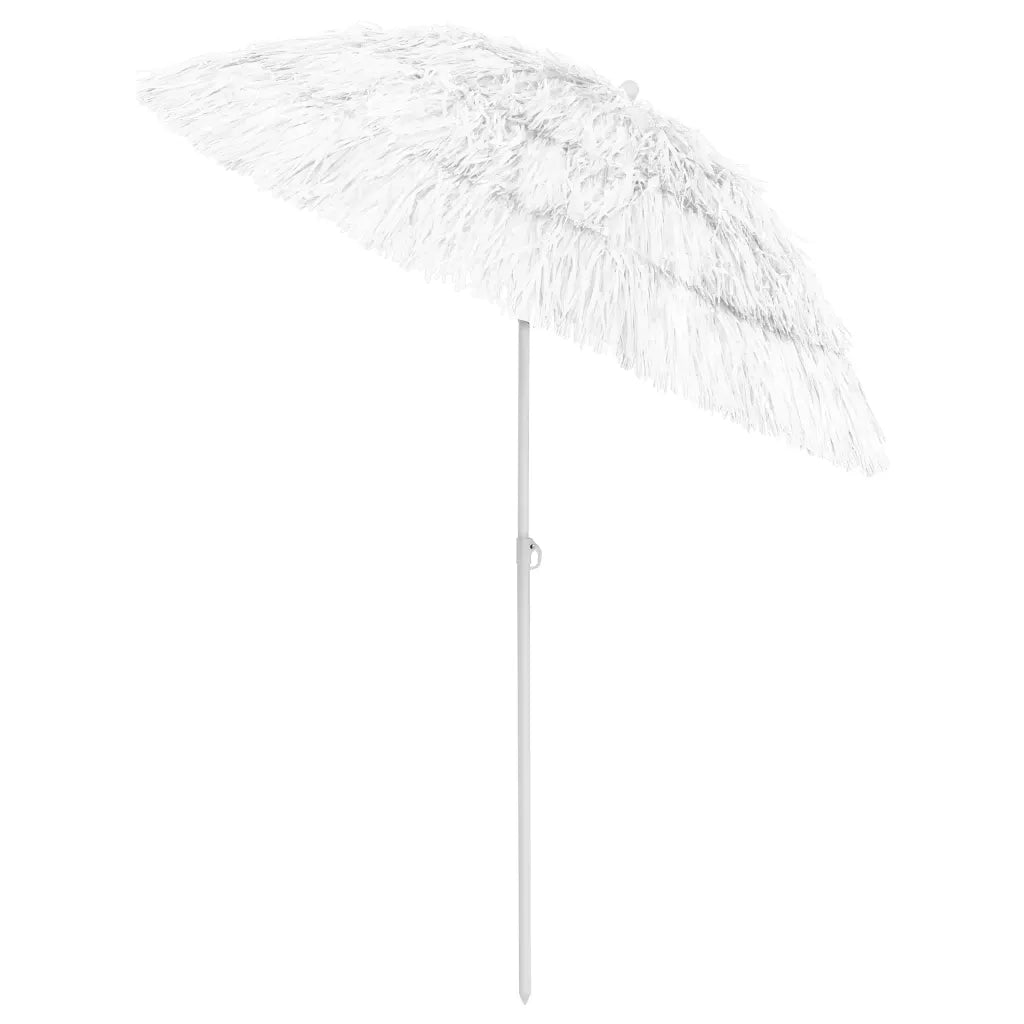 Ombrellone da Spiaggia-Ombrellone da mare Hawaii Bianco 180 cm