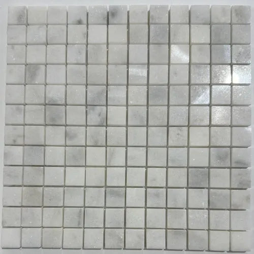 Mosaico in Marmo Bianco Lucido 2,3x2,3x1CM