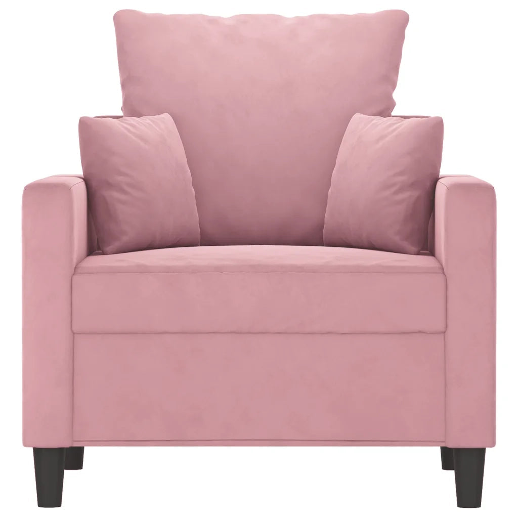 Poltrona | Sedia Relax Rosa 60 cm Velluto