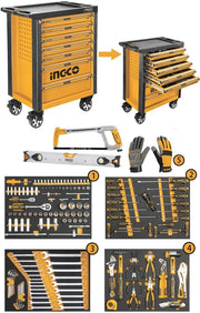Carrello porta attrezzi 162 pz ingco