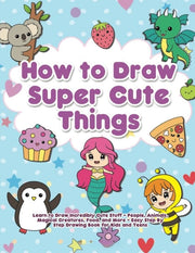 Libro di disegno con linee guida per bambini - Disegna e crea con accessori artistici - Età 6-10 anni