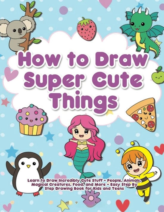 Libro di disegno con linee guida per bambini - Disegna e crea con accessori artistici - Età 6-10 anni
